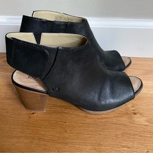 Josef Seibel peep toe bootie, European size 39, 3” heels
